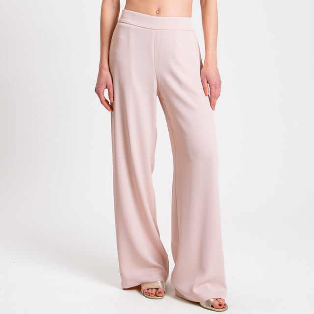 Kontatto-Pantalone tessuto fluido elastico dietro - rosa