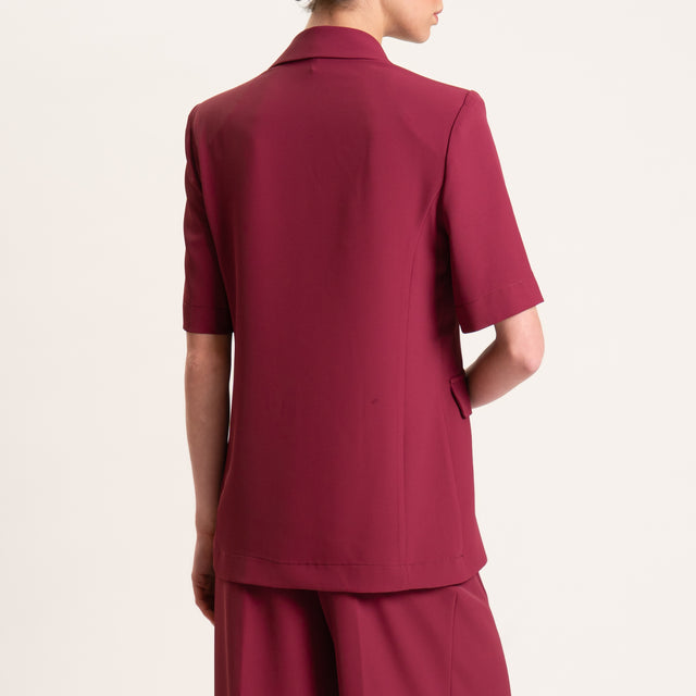Kontatto-Completo giacca e pantalone tessuto fluido mezza manica- ribes