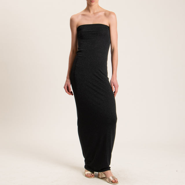 Kontatto-Abito a fascia con lurex - nero