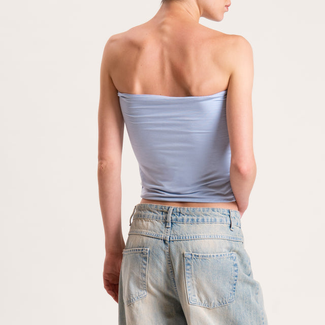 Kontatto-Top a fascia - azzurro