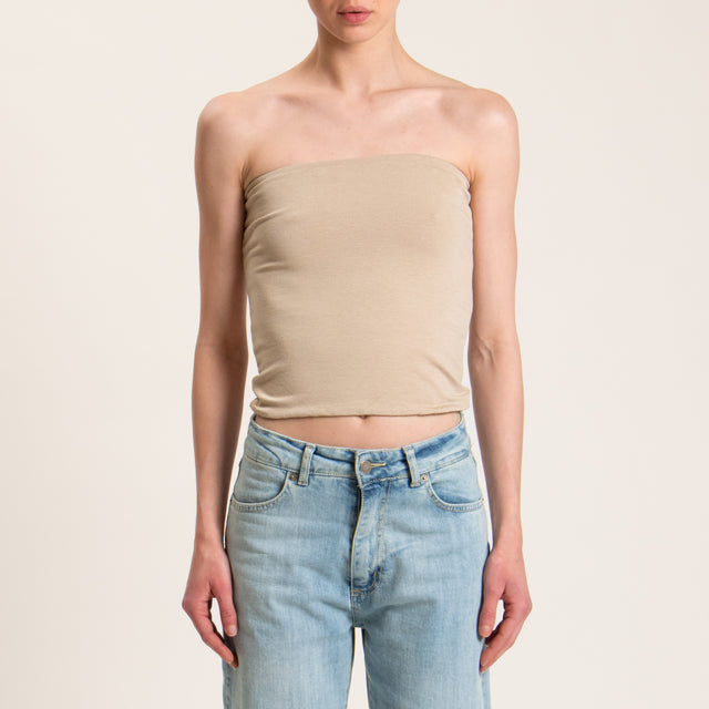 Kontatto-Top a fascia - beige