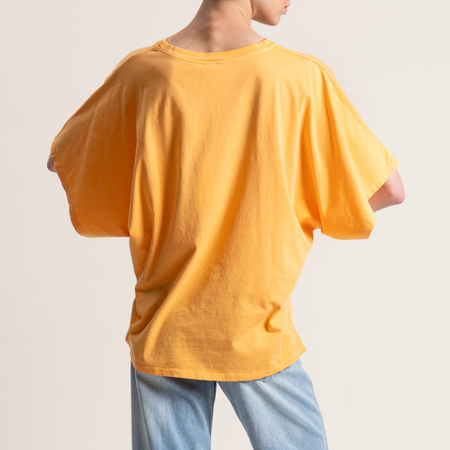 Kontatto-T-shirt scatola manica ampia - melone
