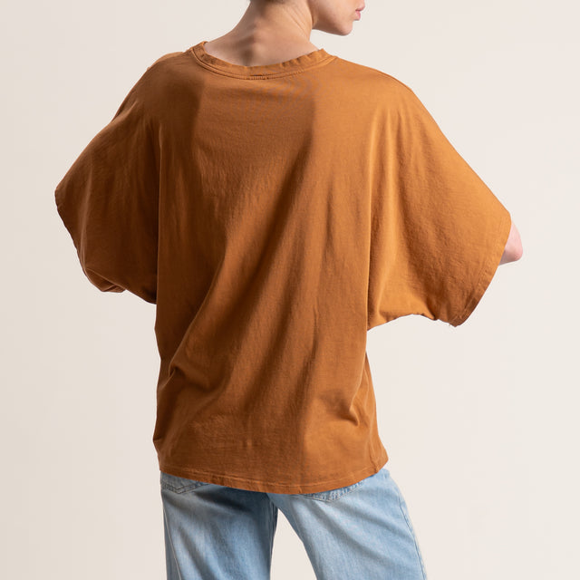 Kontatto-T-shirt smanicata taglio vivo - mou