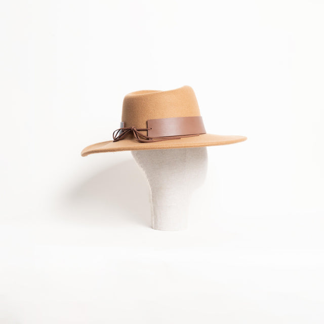 Kontatto-Cappello fedora - cuoio