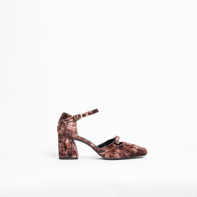 Lucrezia Altavilla-Scarpe con tacco cinturino alla caviglia - ciniglia bronzo