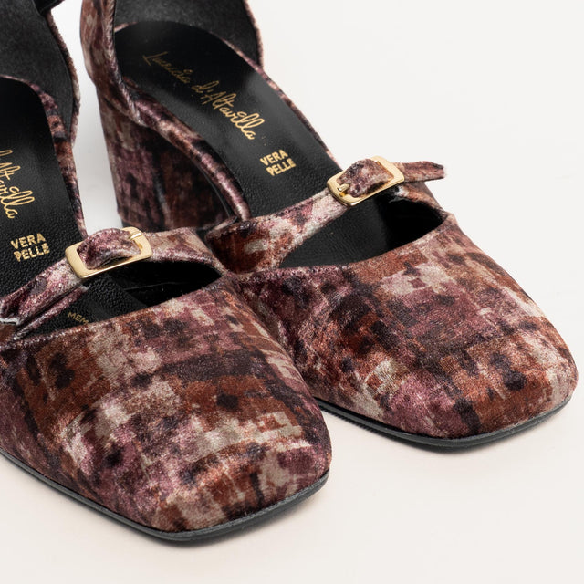 Lucrezia Altavilla-Scarpe con tacco cinturino alla caviglia - ciniglia bronzo