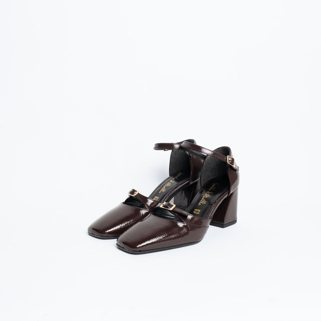 Lucrezia D'altavilla-Scarpe con tacco cinturino alla caviglia - moro