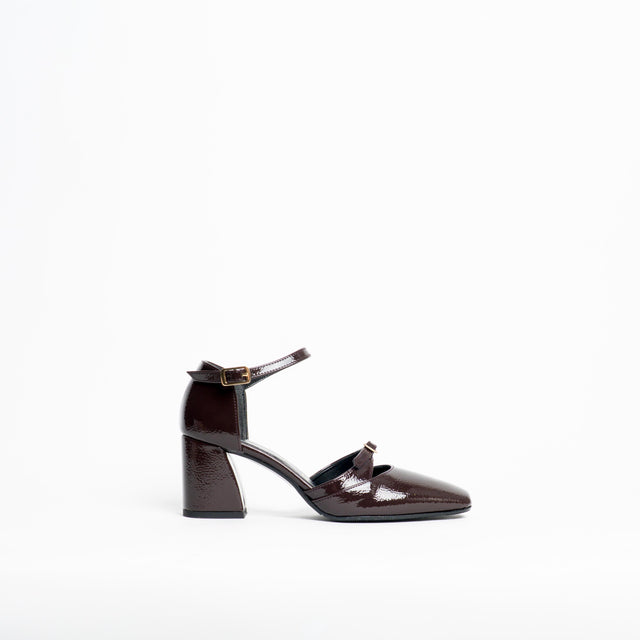 Lucrezia D'altavilla-Scarpe con tacco cinturino alla caviglia - moro