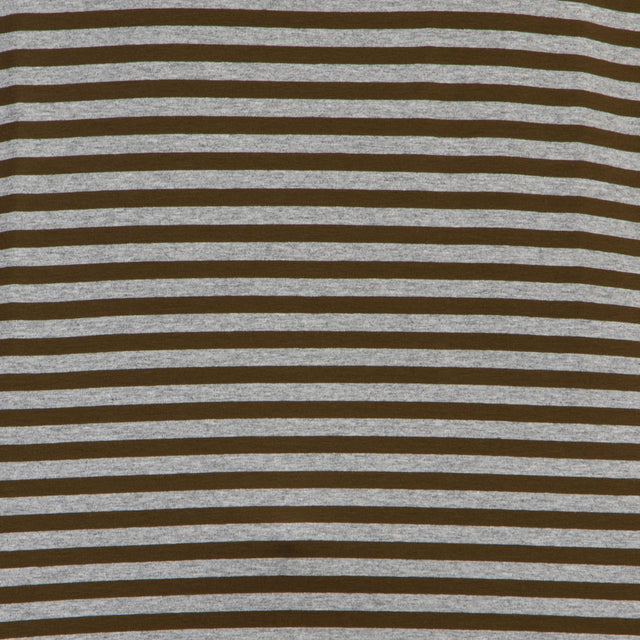 Zeroassoluto-T-shirt jersey scatola a righe - militare/grigio melange
