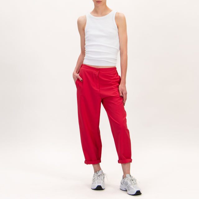 Zeroassoluto-Pantalone BATY loose fit - cherry