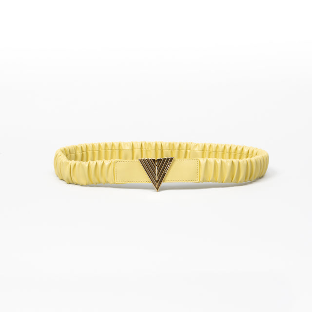 Vicolo-Cintura elastica fibbia v metal plate - lemon