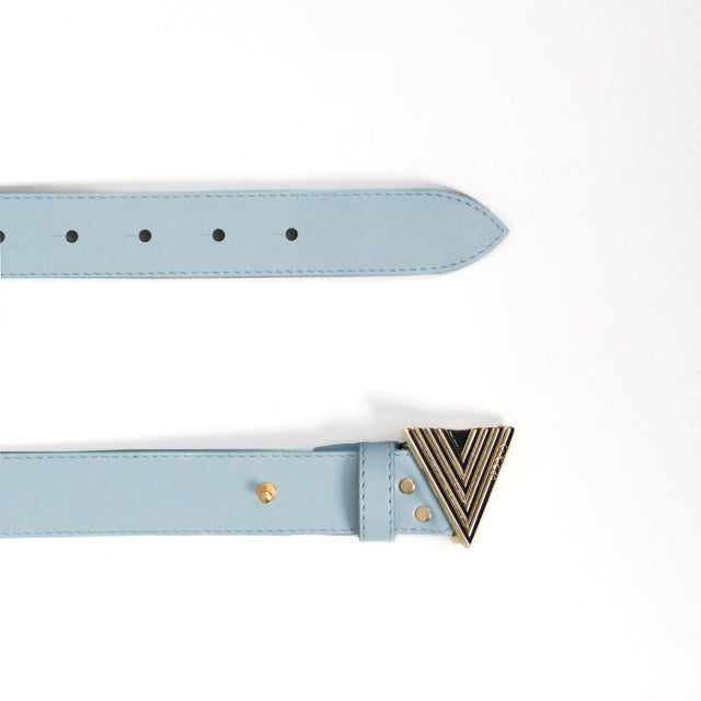 Vicolo-Cintura fibbia v metal plate - azzurro