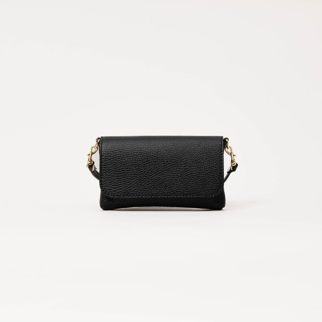 W by white mood-Pochette genuine leather - nero