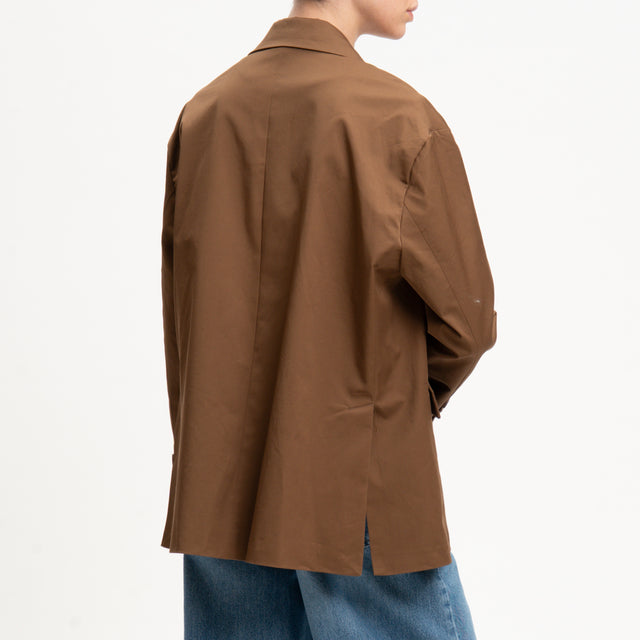 Chaqueta Motel-Over con broches extraíbles - Café