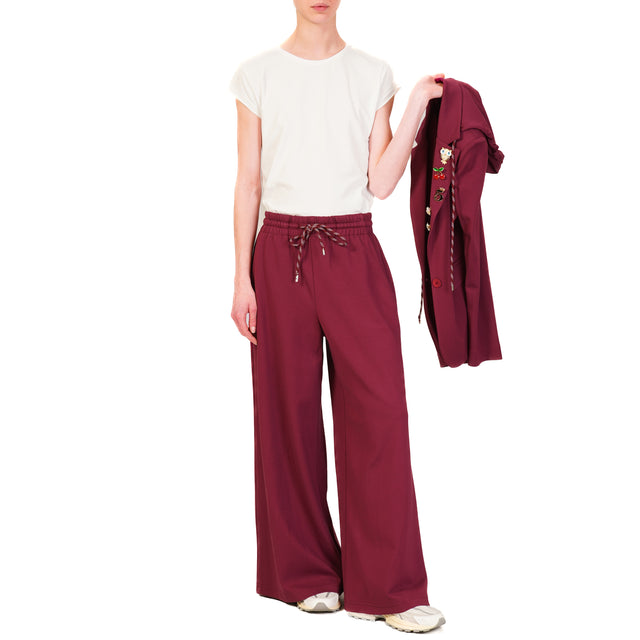 Pantalones con cordón de costura Motel-Milan - Burdeos