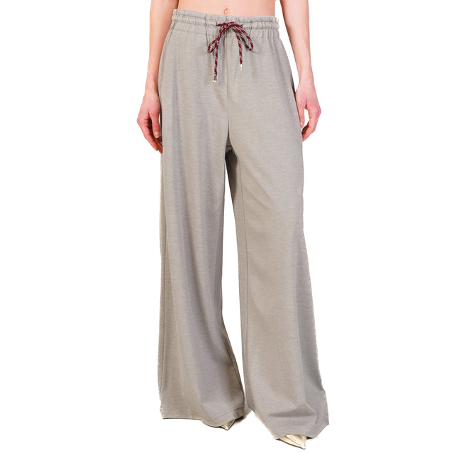 Motel-Pantalone punto milano con coulisse - grigio