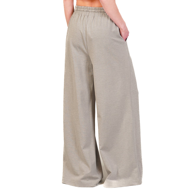 Motel-Pantalone punto milano con coulisse - grigio