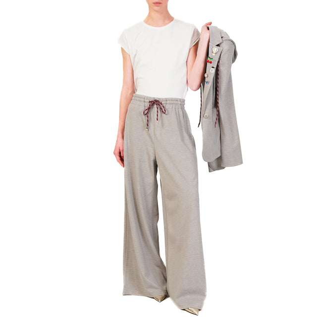 Motel-Pantalone punto milano con coulisse - grigio