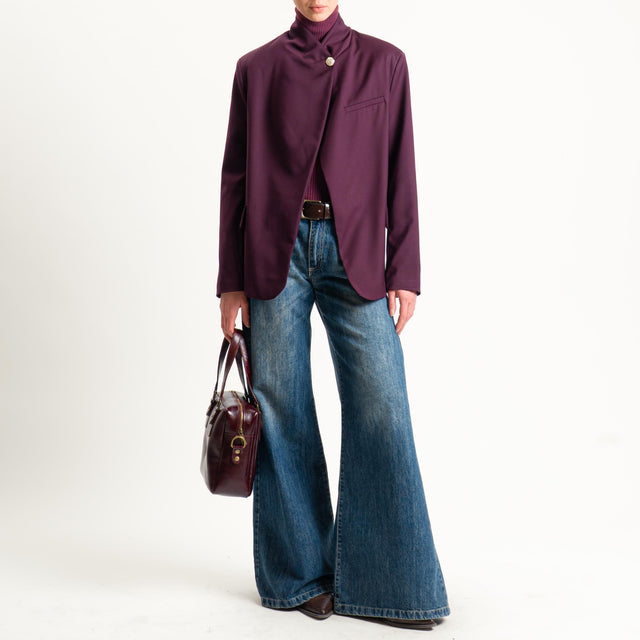 Motel-Giacca collo coreana spacco dietro - Bordeaux