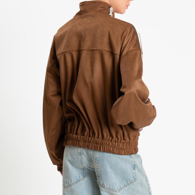 Motel-Bomber mandarin effetto suede - cognac