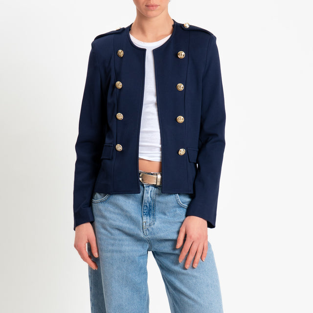 Motel-Giacca napoleon punto milano - blu