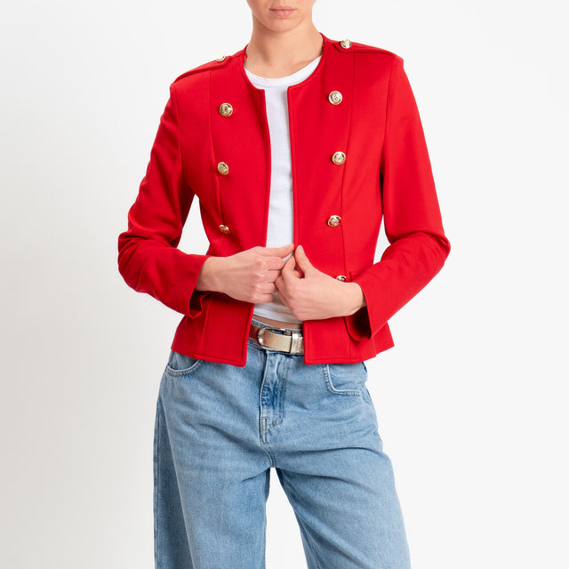 Motel-Giacca napoleon punto milano - rosso