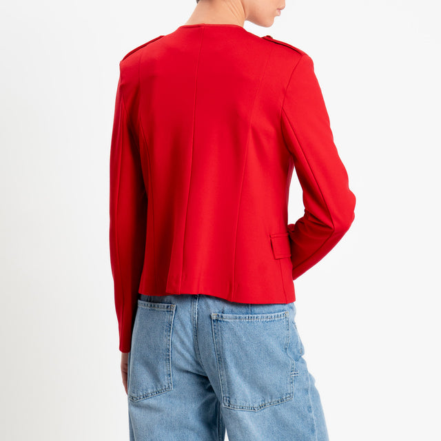 Motel-Giacca napoleon punto milano - rosso