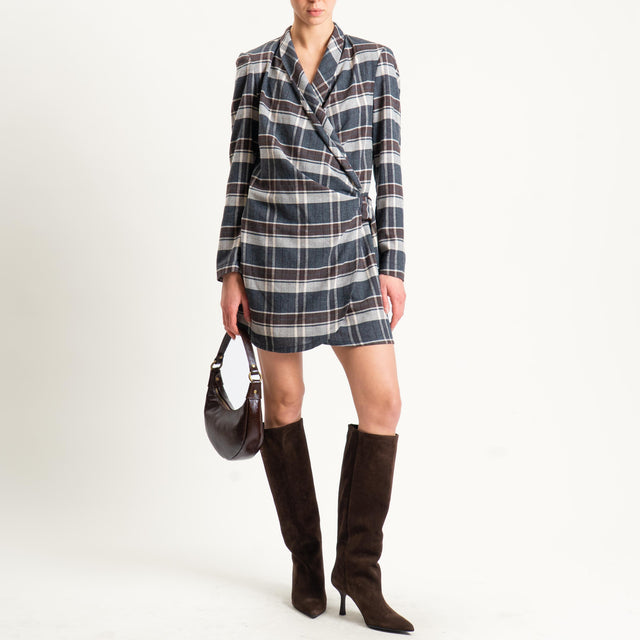 Motel-Abito check portafoglio - grigio/moro