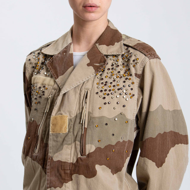 Motel-Giacca vintage con applicazioni - camouflage