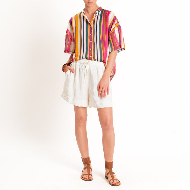 Motel-Camicia mussola a righe - multicolor