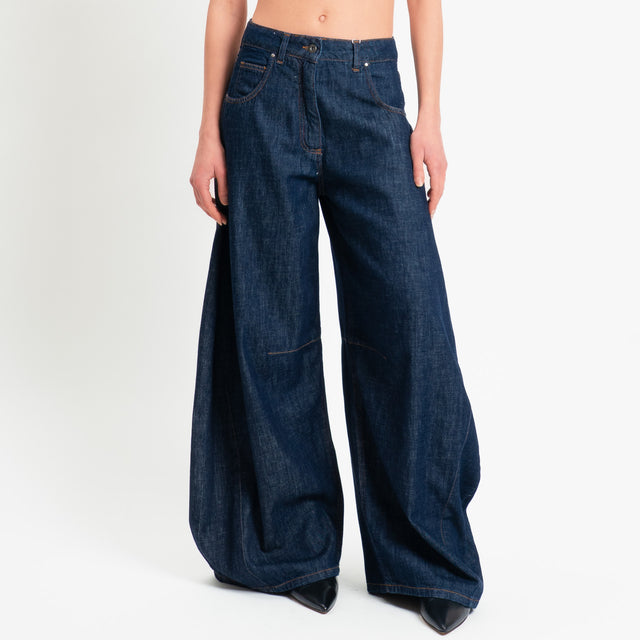 Motel-Jeans barrel relaxed fit - denim scuro