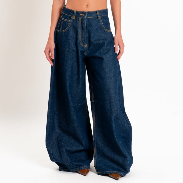 Motel-Jeans barrel wide leg fit - denim scuro
