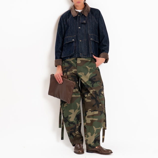 Motel-Pantalone cargo camouflage - miltare/moro