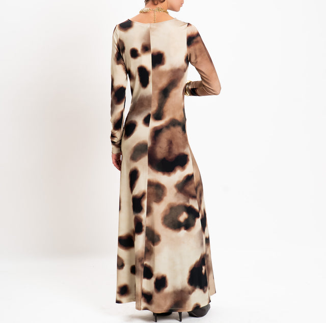Motel-Abito fantasia sfumata - beige/moro