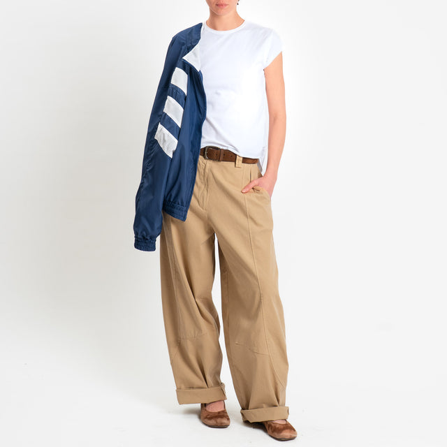 Motel-Pantalone barrel elastico dietro - safari