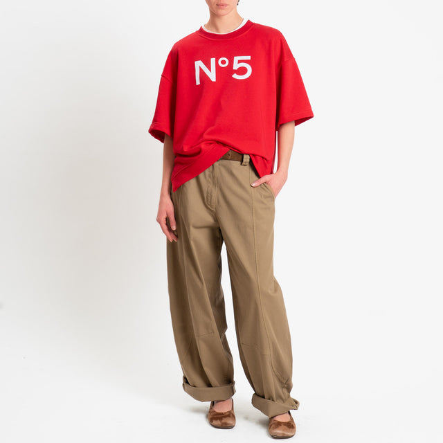 Motel-Pantalone barrel elastico dietro - bruciato