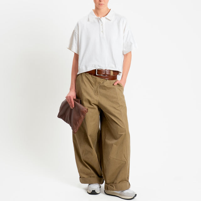 Motel-Pantalone barrel elastico dietro - bruciato