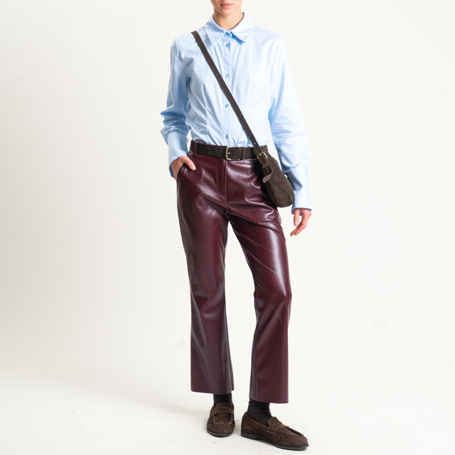 Motel-Pantalone straight similpelle - Bordeaux