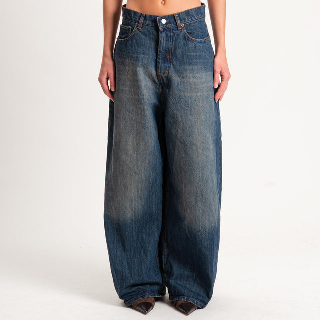 Motel-Jeans wide leg lavaggio tè - denim