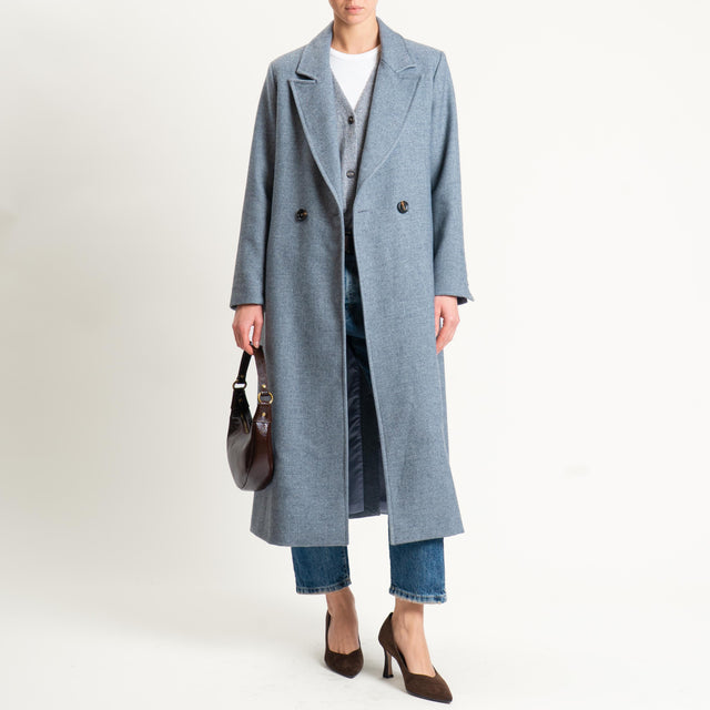 Motel-Cappotto misto lana doppiopetto - grigio