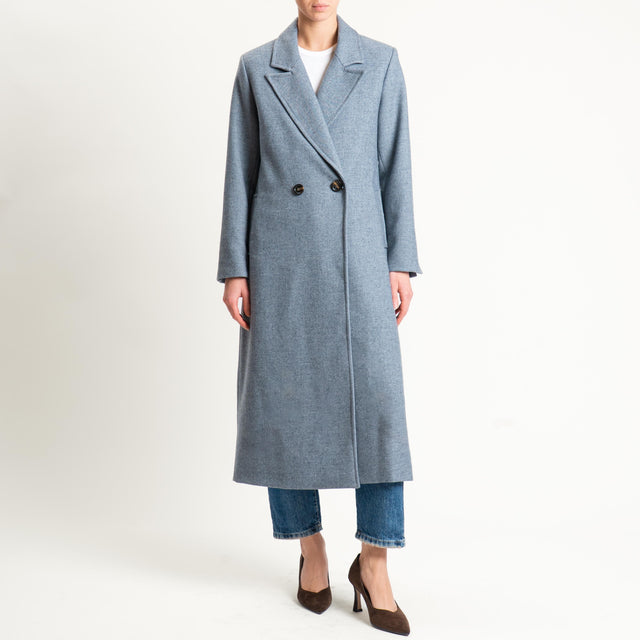 Motel-Cappotto misto lana doppiopetto - grigio