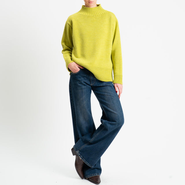 Motel-Maglia collo montato misto alpaca - olio