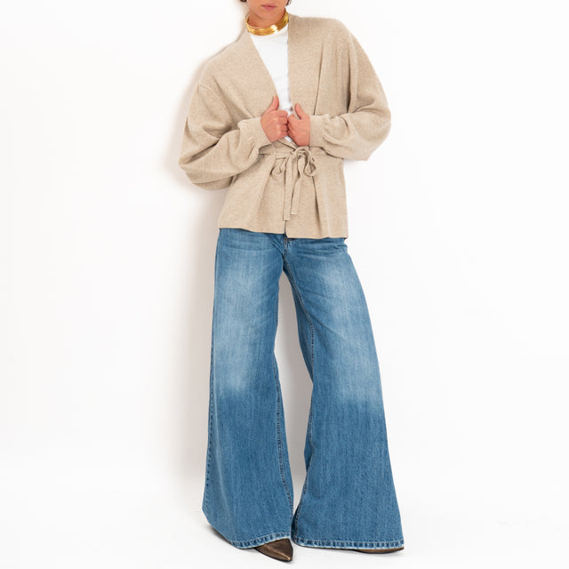 Motel-Cardigan misto cashmere con cintura - cacha