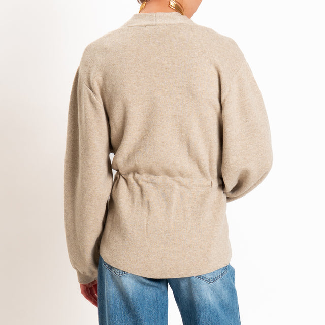 Motel-Cardigan misto cashmere con cintura - cacha