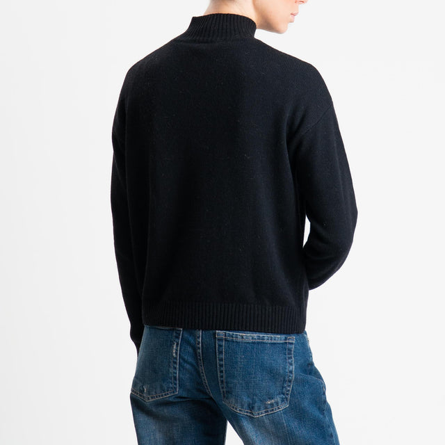 Motel-Maglia rombi argyle misto cashmere - nero/grigio/camel