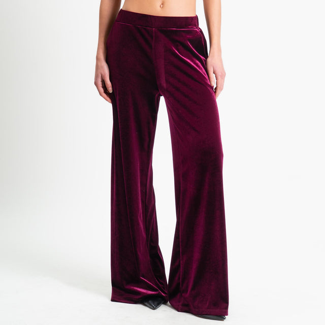 Motel-Completo velluto ciniglia giacca e pantalone - Bordeaux