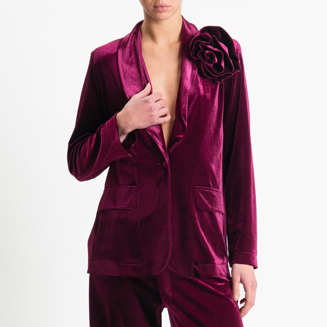 Motel-Completo velluto ciniglia giacca e pantalone - Bordeaux