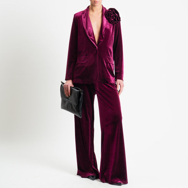 Motel-Completo velluto ciniglia giacca e pantalone - Bordeaux