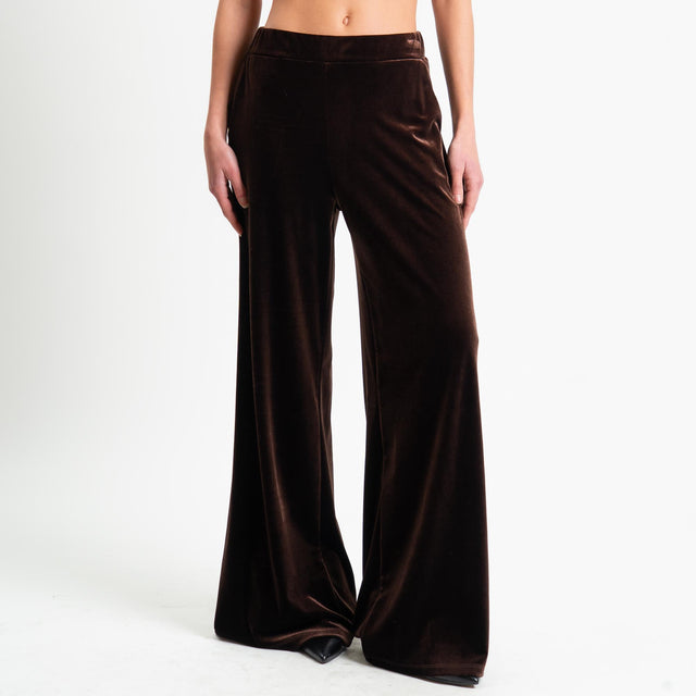 Motel-Completo velluto ciniglia giacca e pantalone - moro