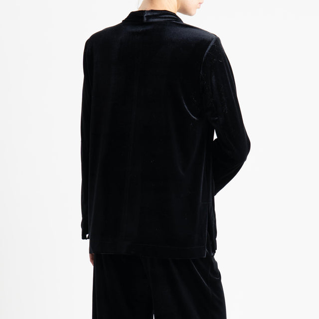 Motel-Completo velluto ciniglia giacca e pantalone - nero
